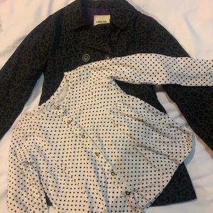 Coat with long sleeve shirt